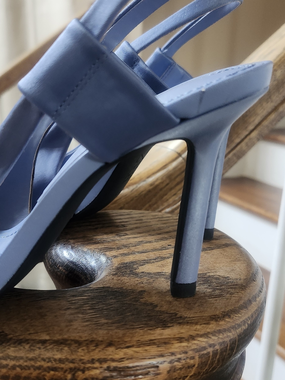 ZARA Periwinkle Pointed-Toe Slingback Stiletto Heels - Picture 3 of 6